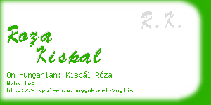 roza kispal business card